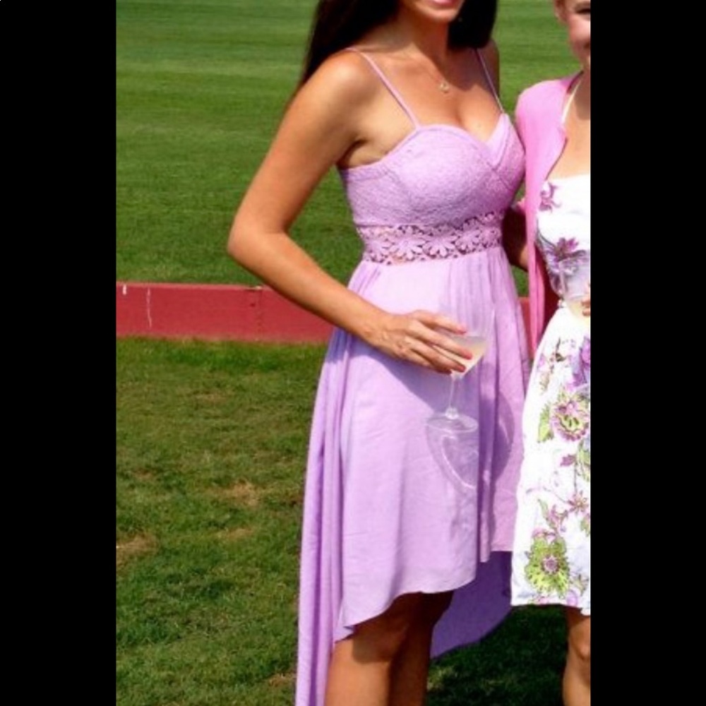 Millau high-low lavender dress